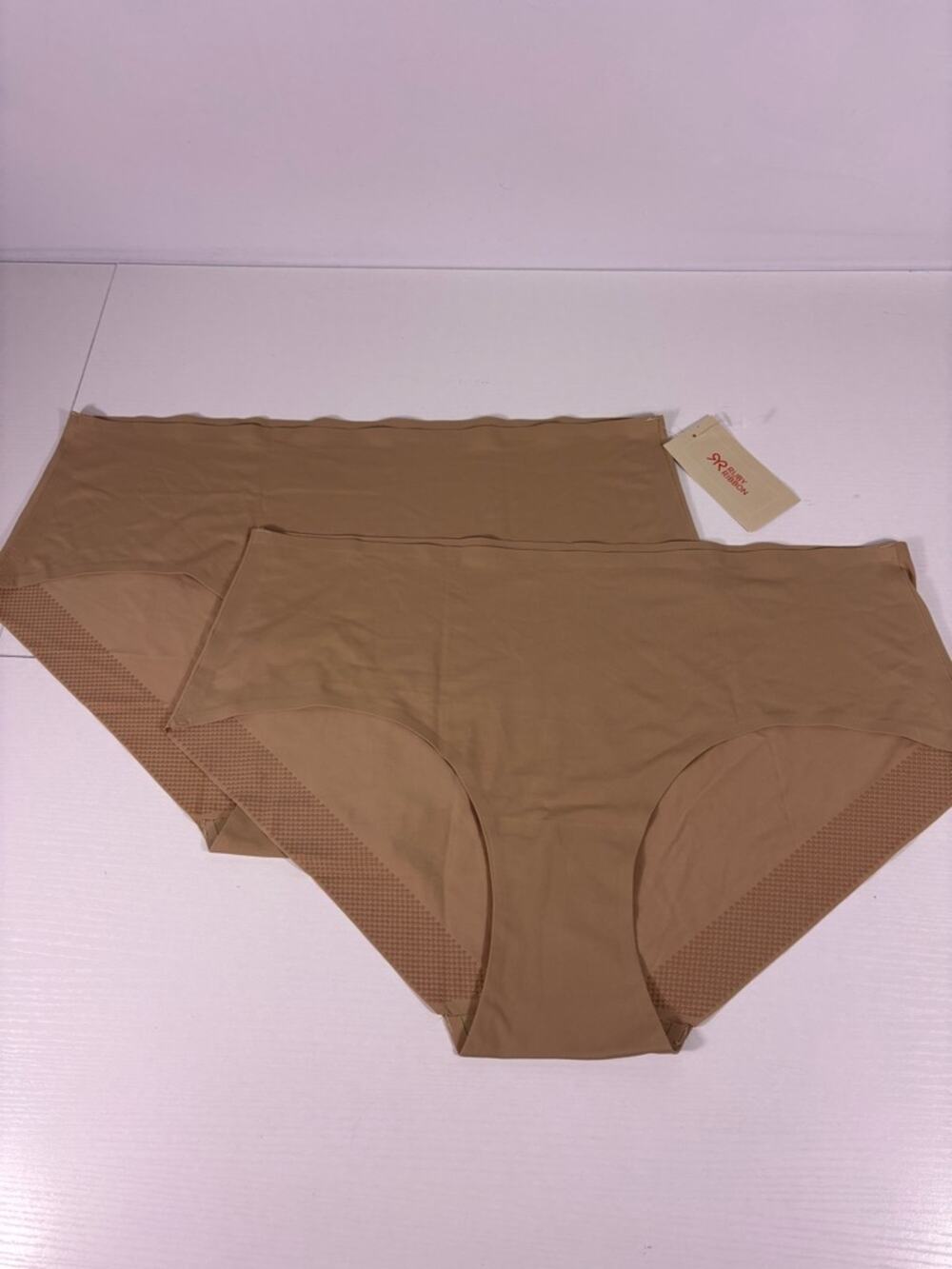 NWT Ruby Ribbon Seamless Smoothing Panty 2pc Bundle Nude No Show Brief 3XL